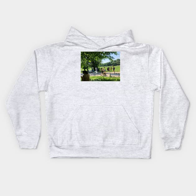 Sunny Day in Prospect Park Kids Hoodie by hannahehansen